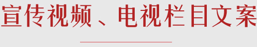 宣传视频、电视栏目文案